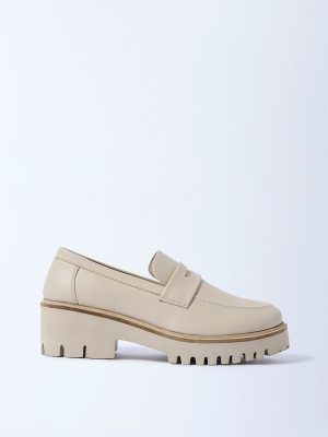 LUNA BLU Ivory Chunky Loafers