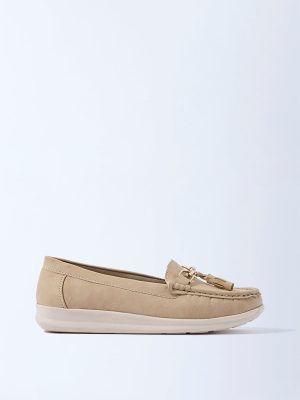 LUNA BLU Ivory Tassel-Detailed Loafers