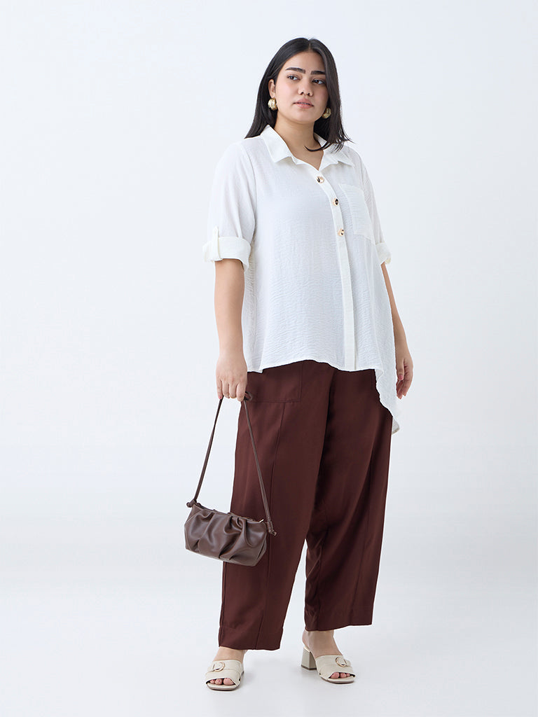 Gia White Textured Blouse - Image 2