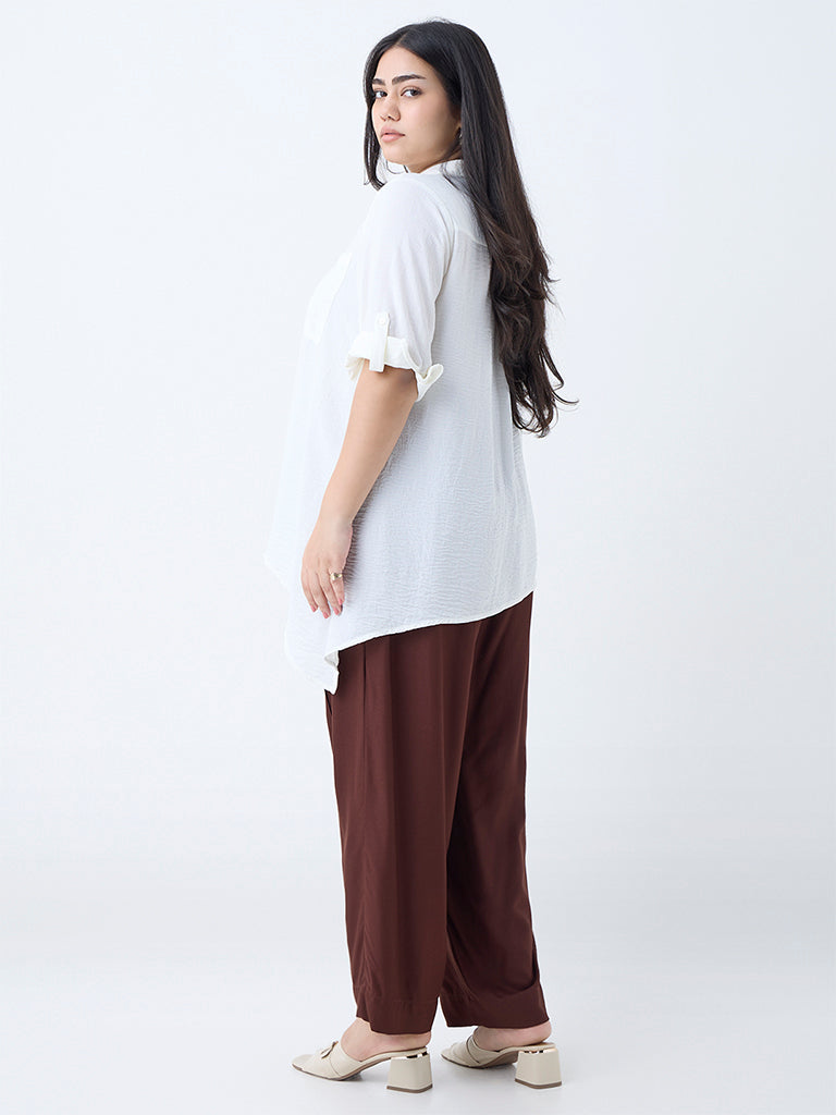 Gia White Textured Blouse - Image 4