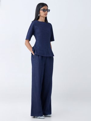 Wardrobe Indigo Straight-Fit High-Rise Jeans