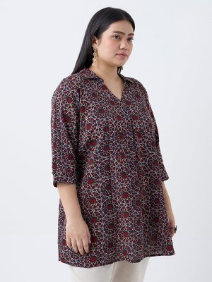 Diza Red Printed Tunic