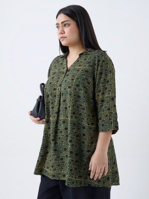 Diza Green Printed Tunic