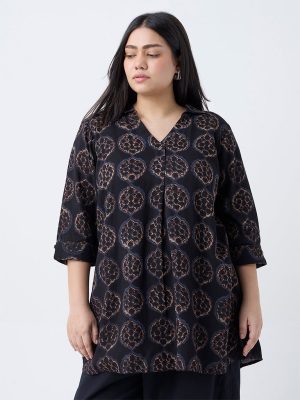 Diza Black Printed Tunic