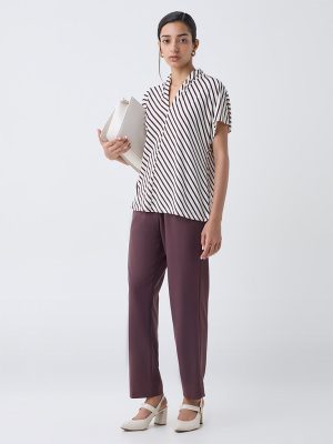 Wardrobe Brown High-Rise Trousers