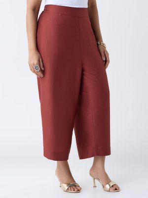 Diza Rust Solid Pants