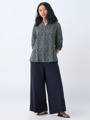 Utsa Indigo Printed Tunic