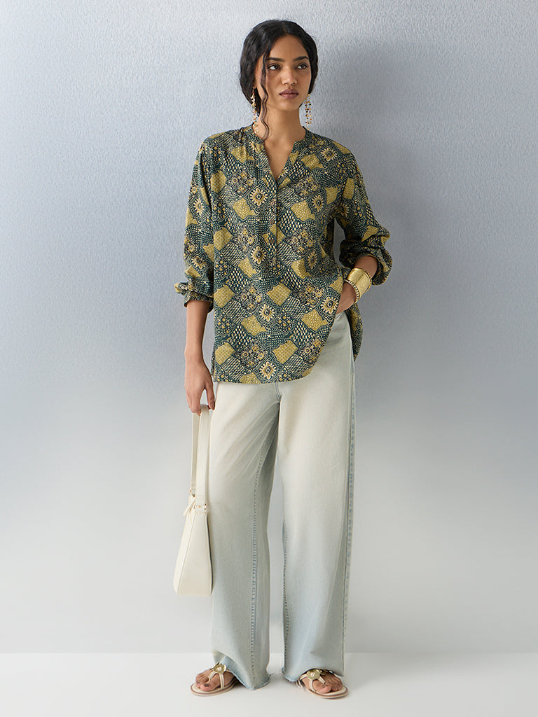 Utsa Green Printed Tunic