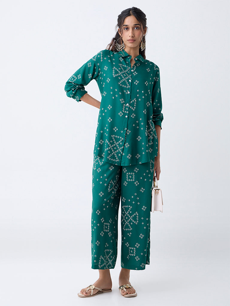 Utsa Green Bandhani Printed Tunic - Image 2