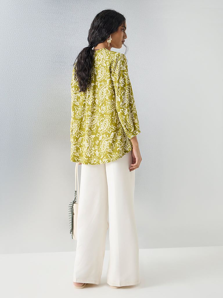 Utsa Lime Printed Tunic - Image 4