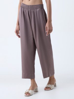 Zuba Brown Solid Pants