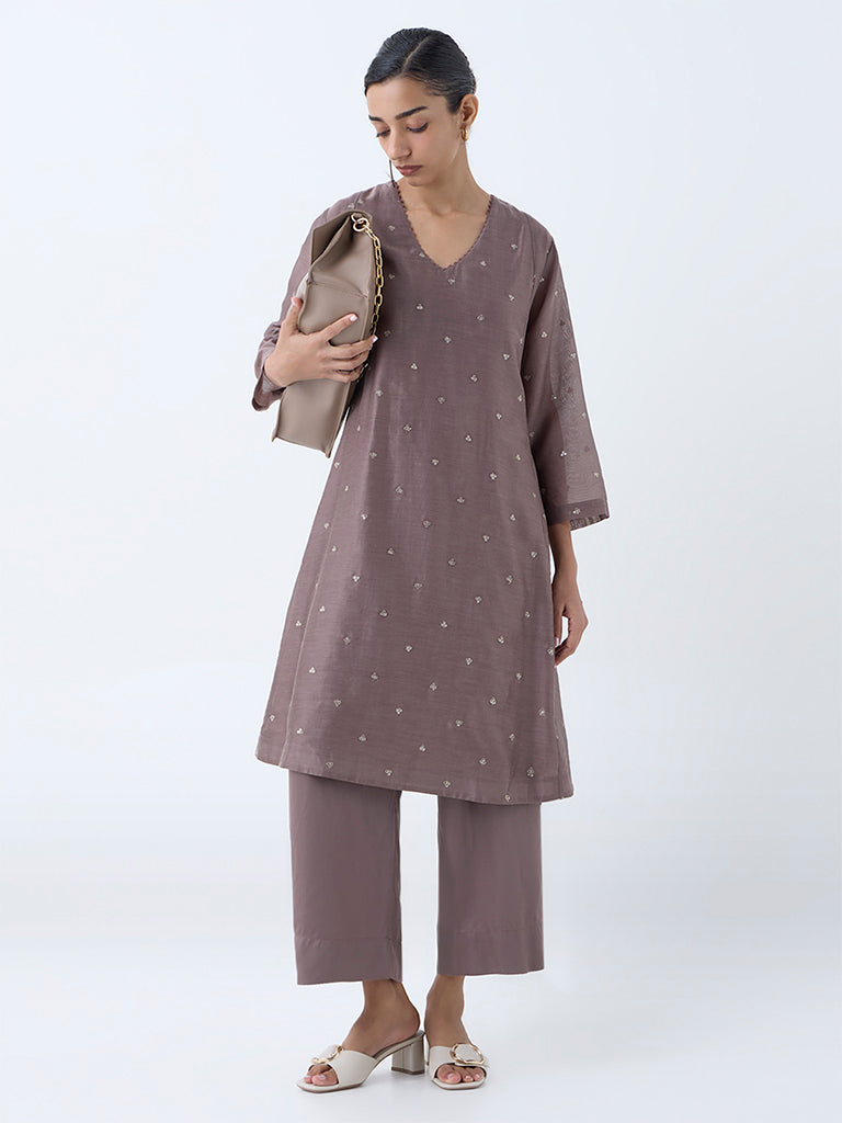 Zuba Brown Solid Pants - Image 2