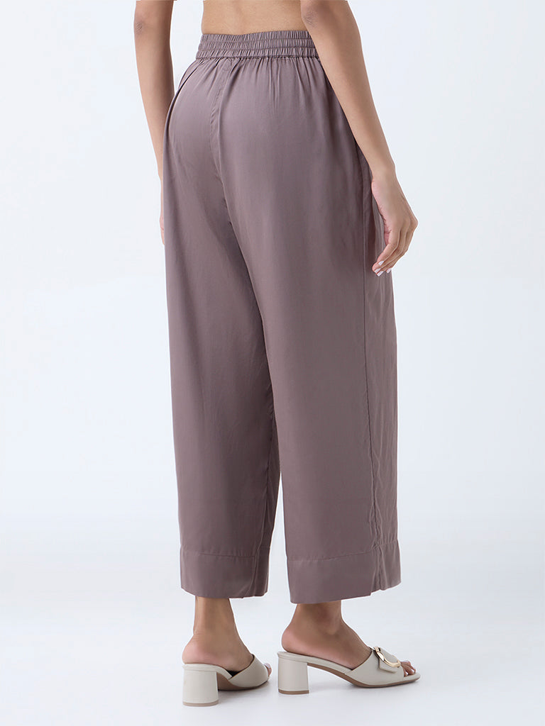 Zuba Brown Solid Pants - Image 4