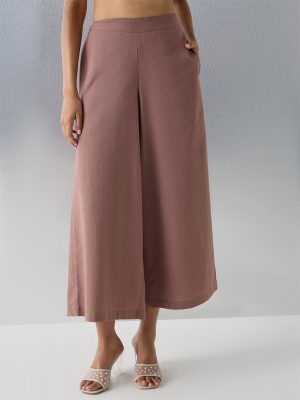 Zuba Brown Solid Pants