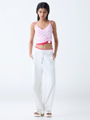 Superstar Red Printed Cotton-Blend Camisoles - Pack of 2