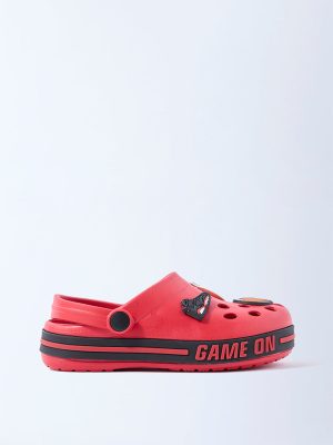 Yellow Red Basketball-Themed Clogs