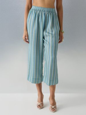 Zuba Aqua Striped Pants
