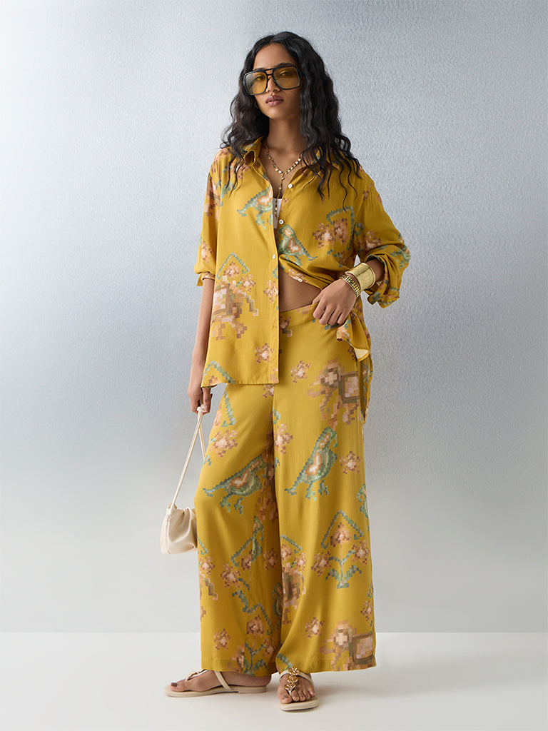 Utsa Mustard Printed Tunic