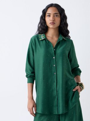 Utsa Green Embellished Tunic