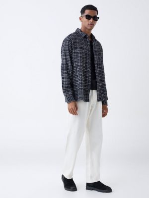 Nuon Off-White Relaxed-Fit Mid-Rise Jeans