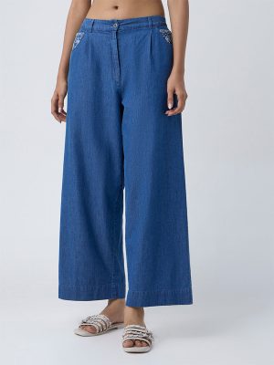 Utsa Blue Denim Pants