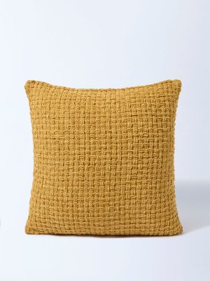 Westside Home Mustard Chenille Cushion Cover