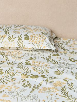Westside Home Multicolour Botanical Design Queen Bed Sheet Set