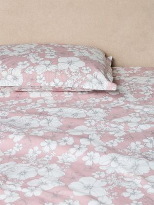 Westside Home Pink Floral Printed King Bed Sheet Set