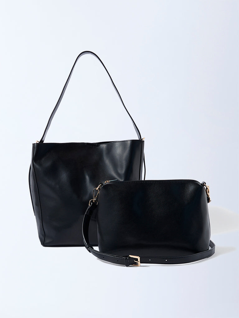 Westside Black Sling Bag with Pouch - Image 3