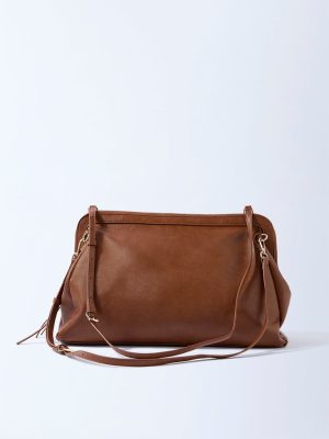 Westside Brown Solid Sling Bag