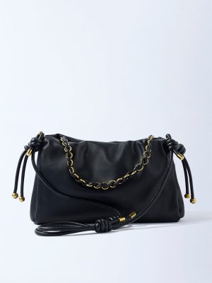 Westside Black Solid Sling Bag