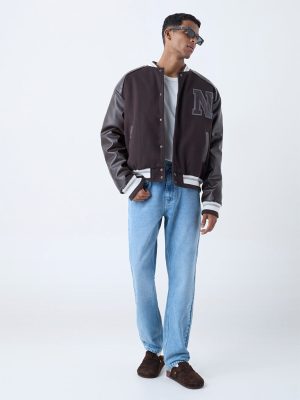 Nuon Blue Relaxed-Fit Mid-Rise Jeans