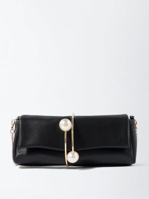 Westside Black Pearlescent Clutch Bag