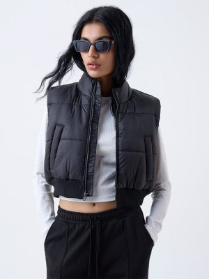 Studiofit Black Quilted Puffer Jacket