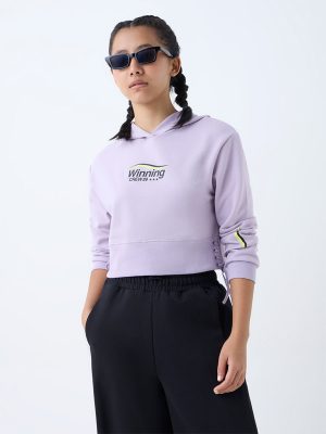 Studiofit Lilac Typographic Hoodie