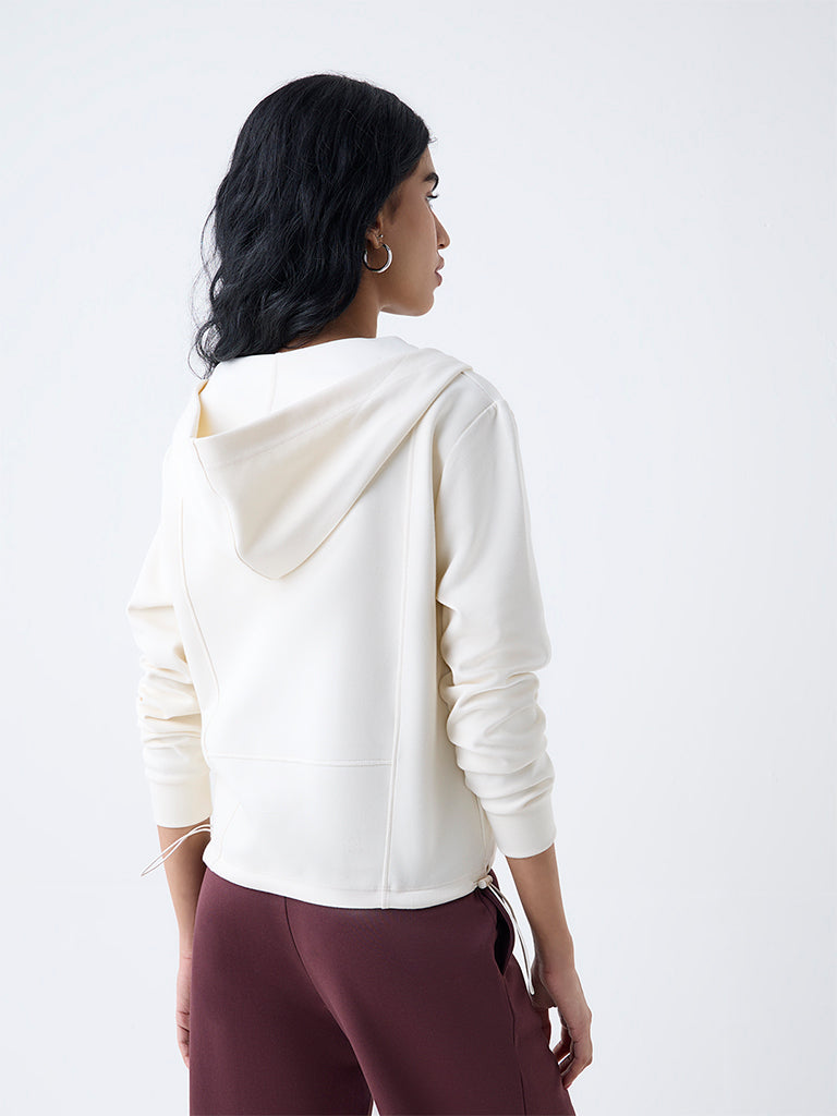 Studiofit Cream Solid Jacket - Image 4