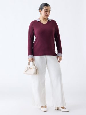 Gia White Wide-Leg High-Rise Jeans