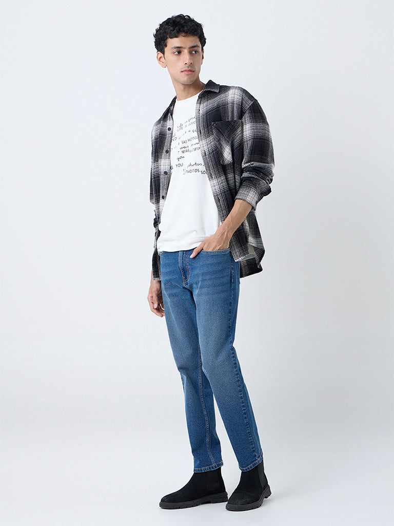 Nuon Blue Slim-Fit Mid-Rise Jeans