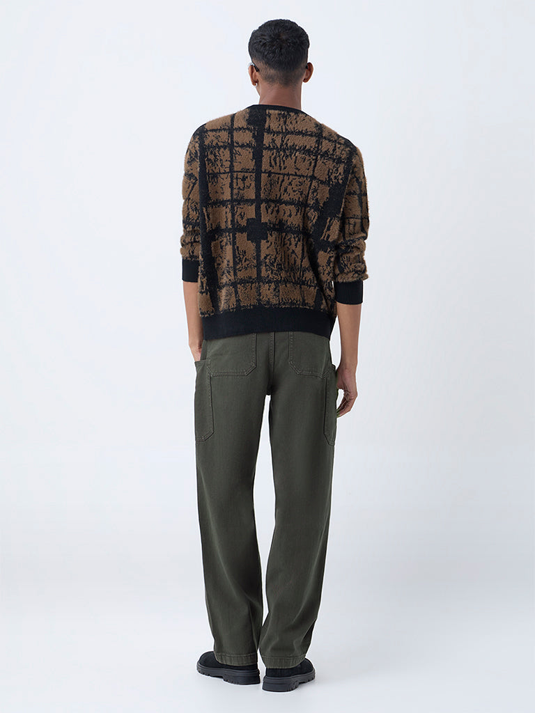 Nuon Dark Olive Relaxed-Fit Mid-Rise Jeans - Image 4