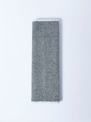 Westside Home Sage Chevron Design Hand Towel