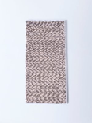 Westside Home Brown Chevron Design Bath Towel