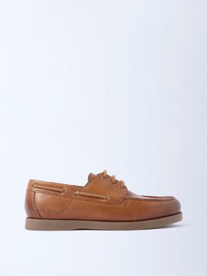 SOLEPLAY Tan Dock Boat Leather Shoes