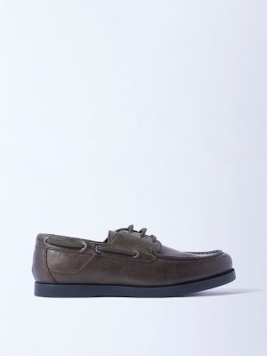 SOLEPLAY Brown Dock Boat Leather Shoes
