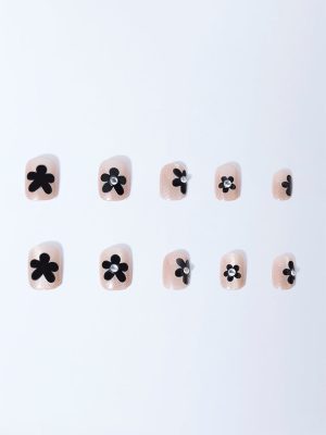 Studiowest Press & Go Floral Rhinestone Reusable Press-On Nail Set