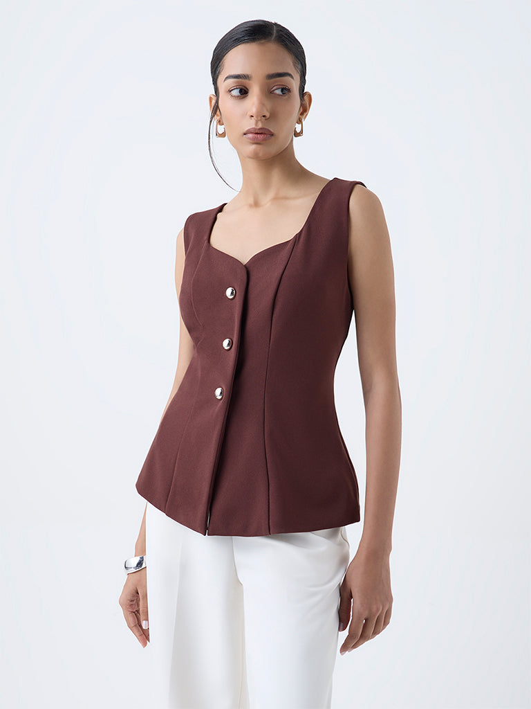 Wardrobe Brown Solid Top