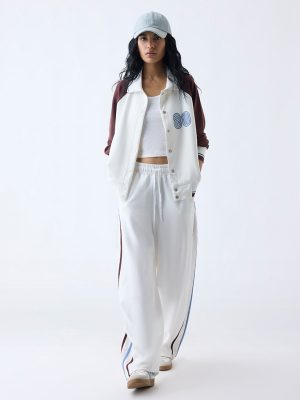 Studiofit White Typographic Jacket
