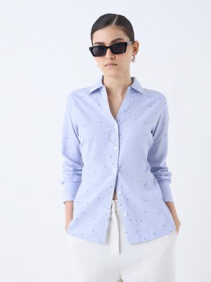 Wardrobe Blue Stripe Shirt