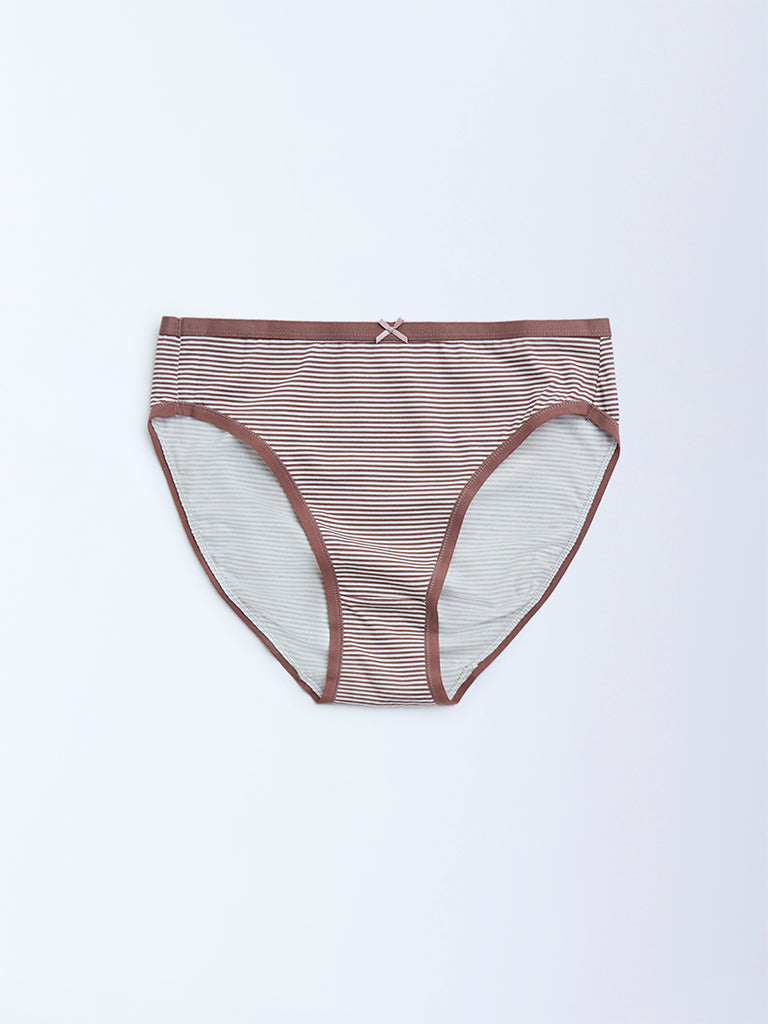 Wunderlove Dusty Pink Cotton-Blend Briefs - Pack of 3 - Image 5