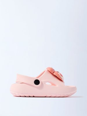 Yellow Pink Bunny-Detailed Clogs