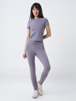 Studiofit Nuoflexx Dusty Mauve Ruched High-Rise Leggings